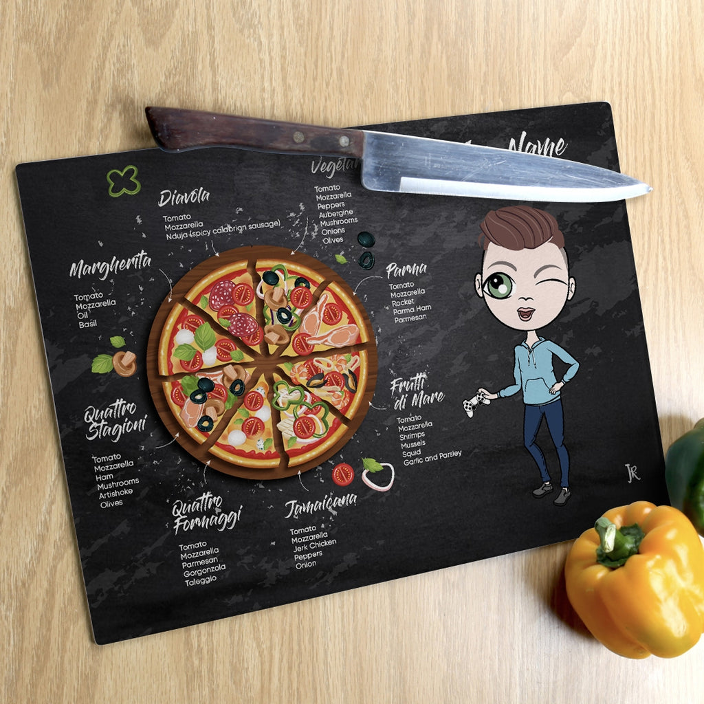 Jnr Boys Glass Chopping Board - Pizza Selection - Image 6