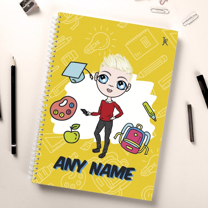 Jnr Boys Essentials Yellow Notebook - Image 3