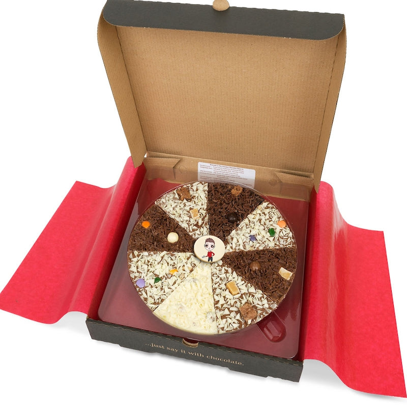 Jnr Boys Personalised Chocolate Pizza – Delicious Dilemma - Image 2