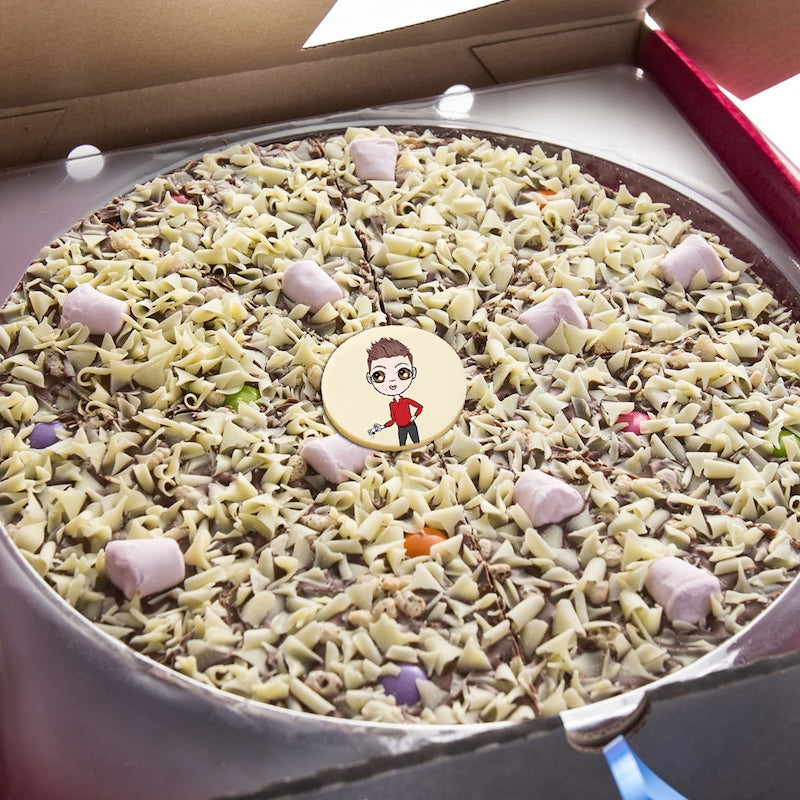 Jnr Boys Personalised Chocolate Pizza – Yummy Scrummy - Image 1