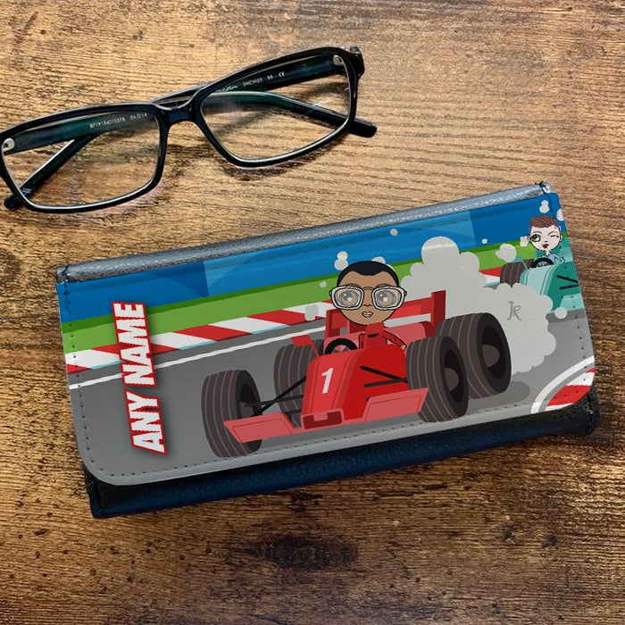 Jnr Boys Personalised Racing Glasses Case - Image 1