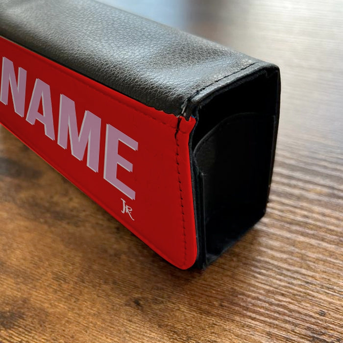 Jnr Boys Personalised Red Bold Name Glasses Case - Image 3
