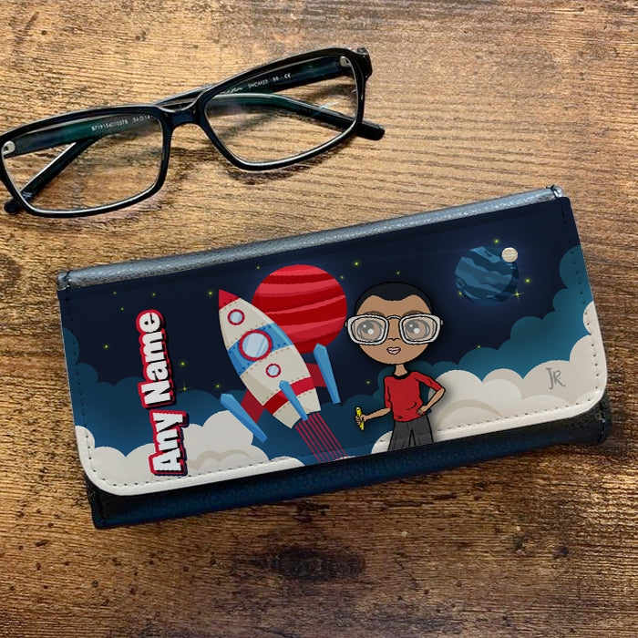 Jnr Boys Personalised Rocket Glasses Case - Image 1