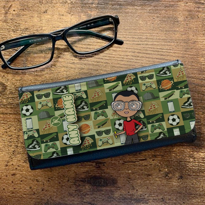 Jnr Boys Personalised Stickers Glasses Case - Image 1