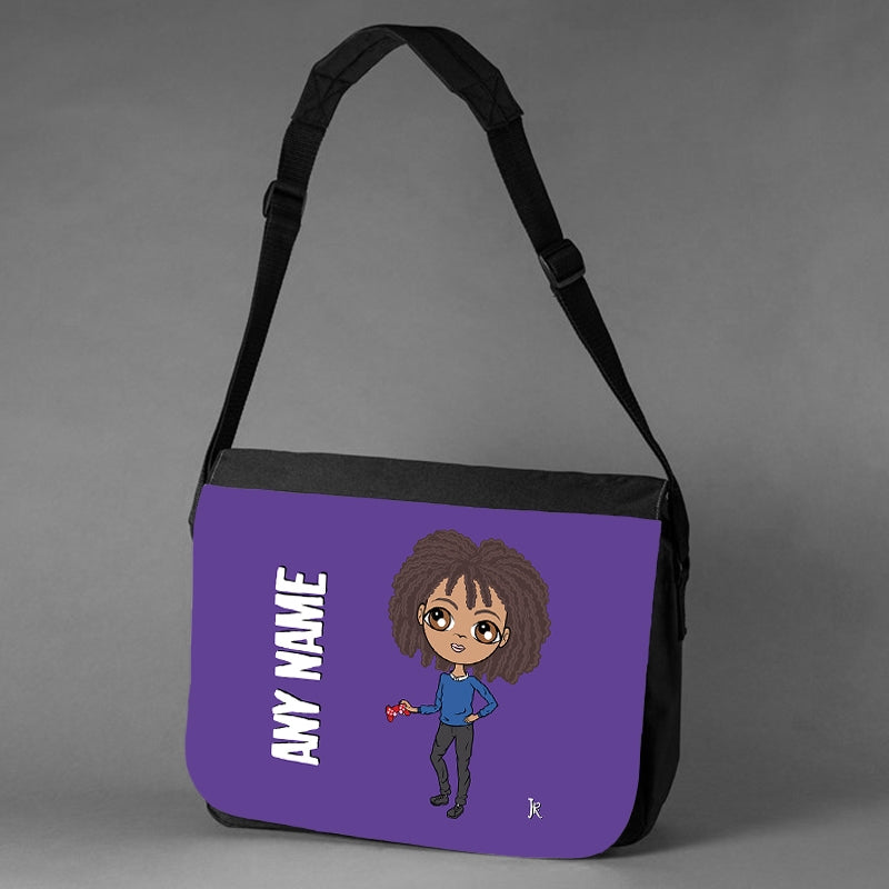 Jnr Boys Personalised Purple Messenger Bag - Image 3