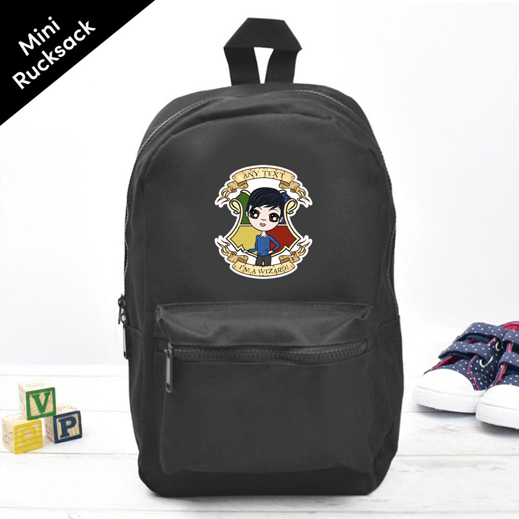 Jnr Boys Personalised Wizard Mini Rucksack - Image 1