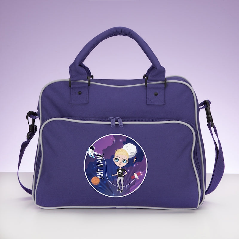 Jnr Boys Personalised Galaxy Travel Bag - Image 4