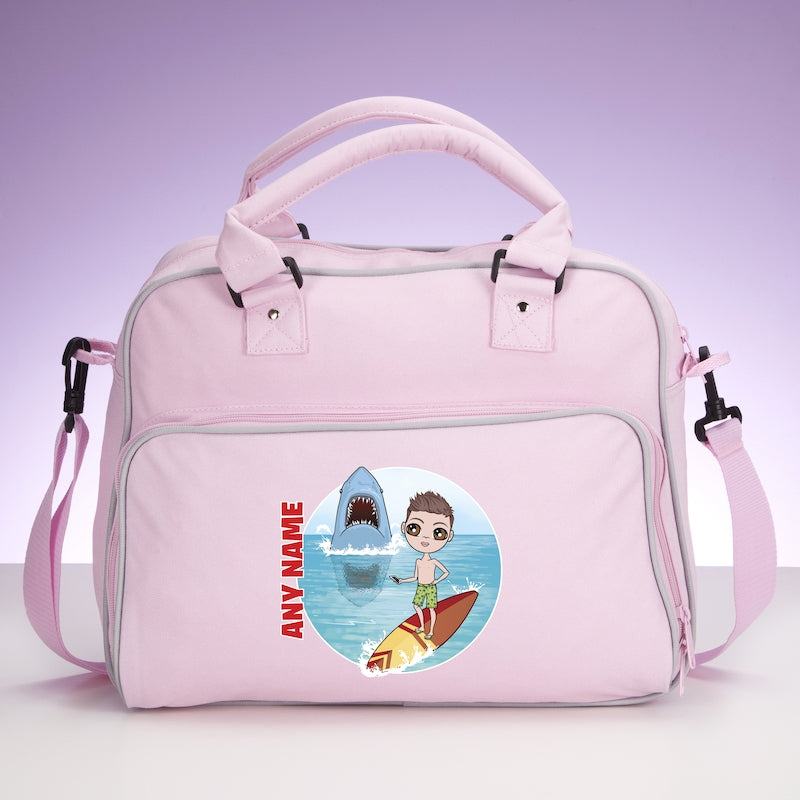Jnr Boys Personalised Shark Attack Travel Bag - Image 5