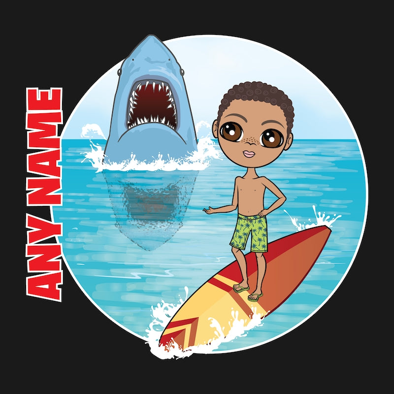 Jnr Boys Personalised Shark Attack Travel Bag - Image 2