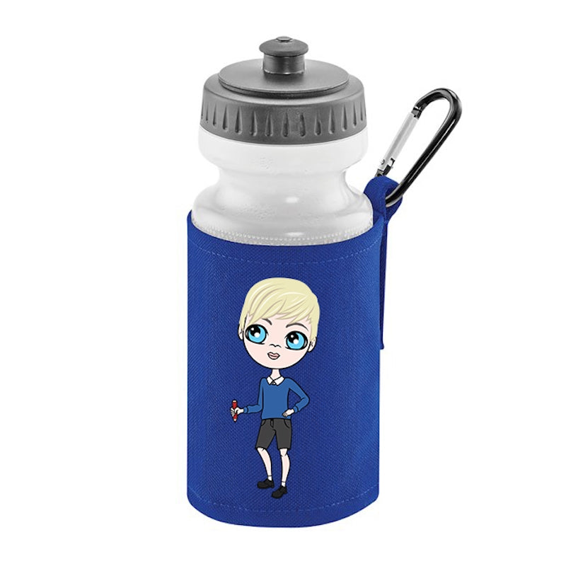 Jnr Boys Personalised Water Bottle and Holder - Image 1