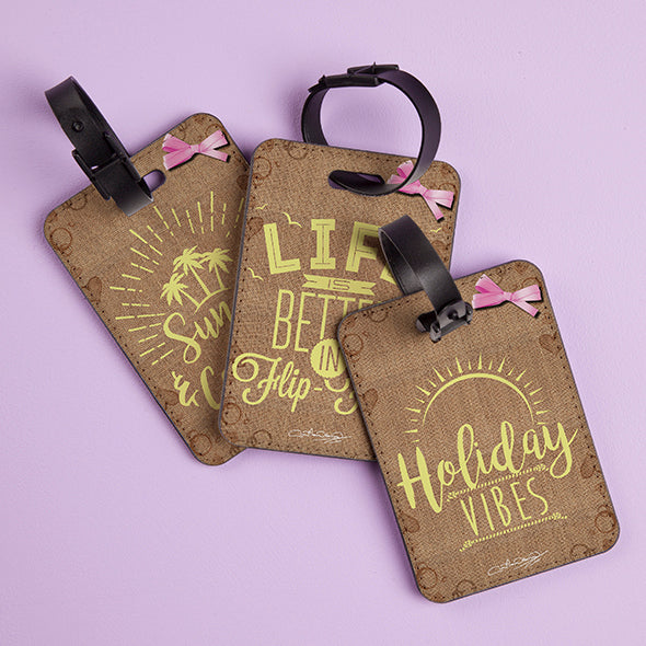 ClaireaBella Jute Print Luggage Tag - Image 3
