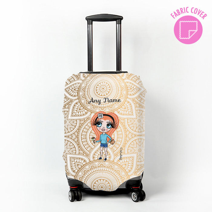 ClaireaBella Girls Golden Lace Suitcase Cover