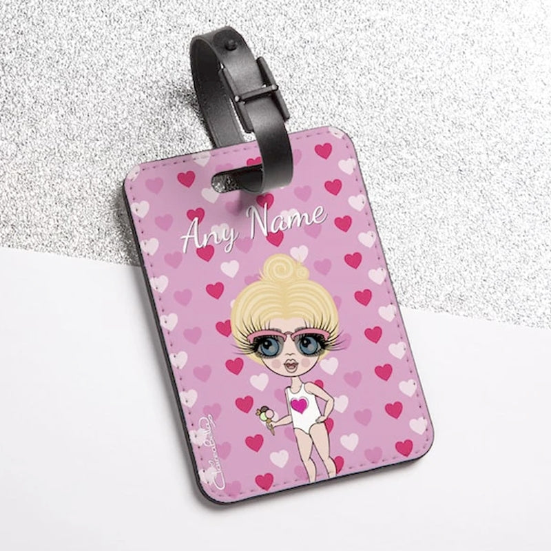 ClaireaBella Girls Personalised Hearts Passport Cover & Luggage Tag Bundle - Image 2