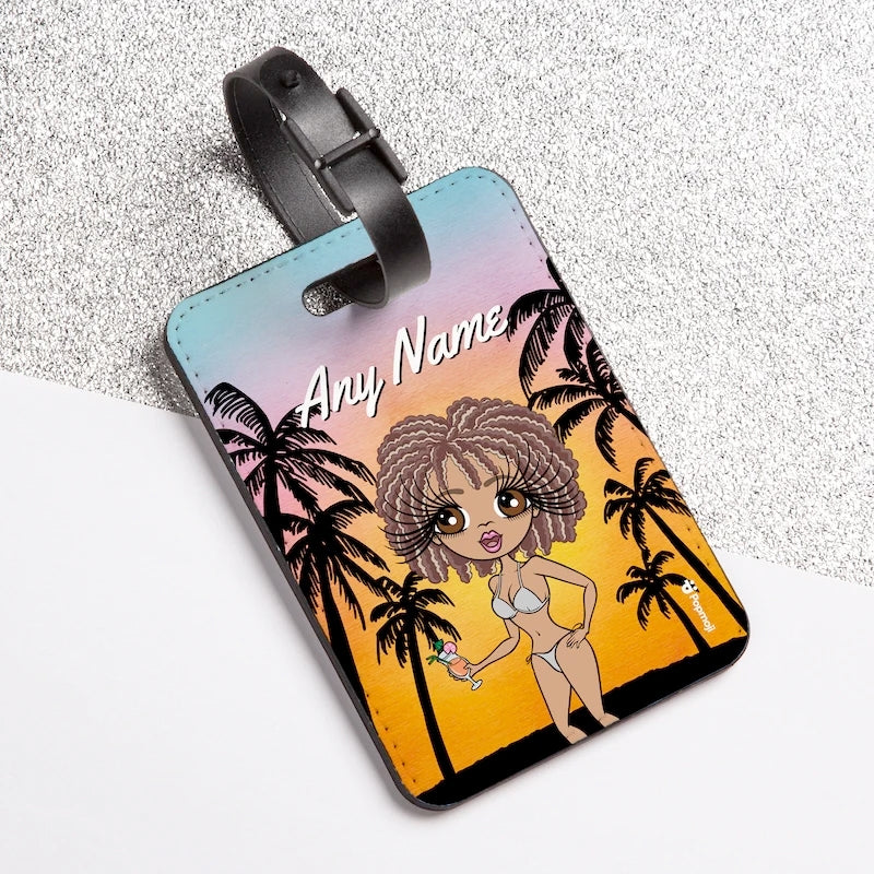 ClaireaBella Personalised Tropical Sunset Passport Cover & Luggage Tag Bundle - Image 2