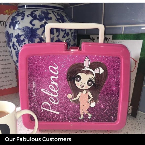 ClaireaBella Girls Glitter Effect Lunch Box - Image 5