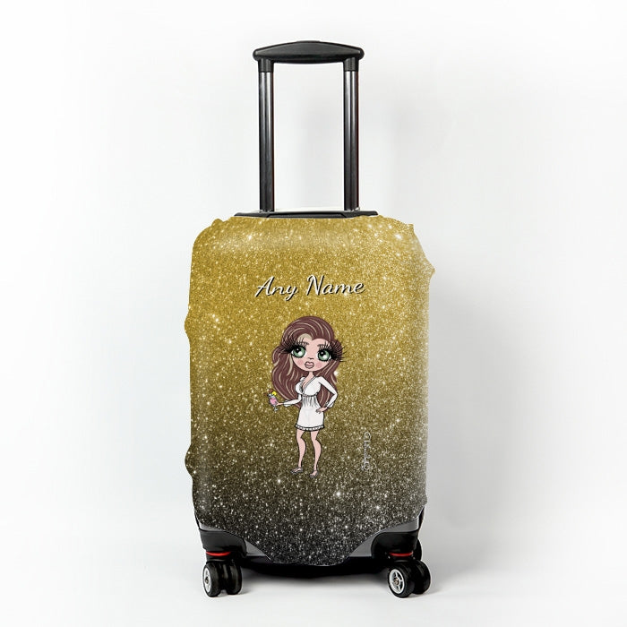 ClaireaBella Ombre Glitter Effect Suitcase Cover - Image 5