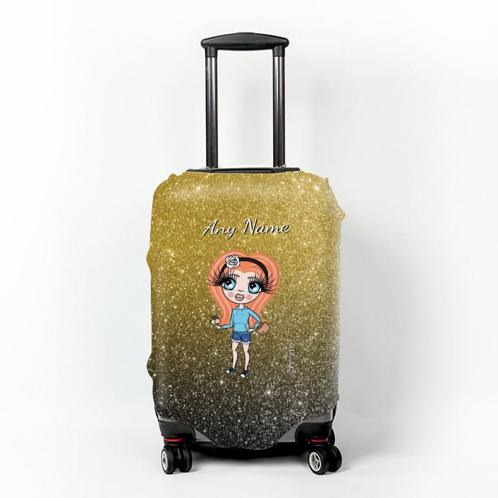 ClaireaBella Girls Ombre Glitter Effect Suitcase Cover - Image 7