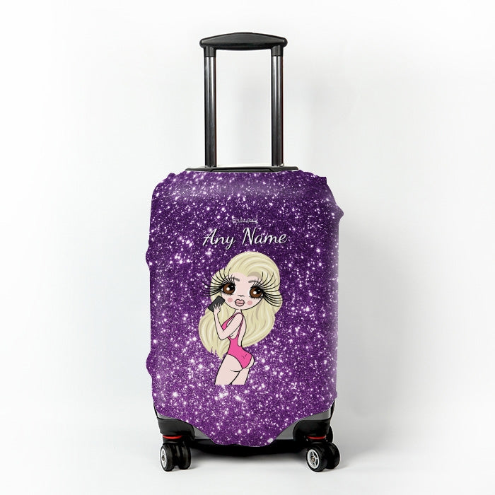 ClaireaBella Selfie Glitter Effect Suitcase Cover - Image 6