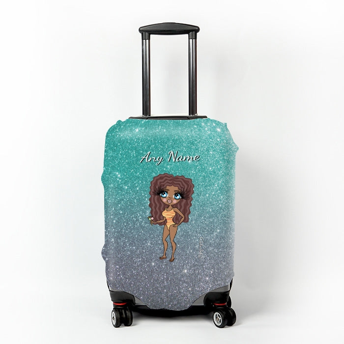 ClaireaBella Ombre Glitter Effect Suitcase Cover - Image 6