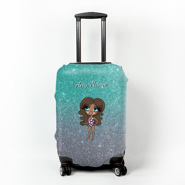 ClaireaBella Girls Ombre Glitter Effect Suitcase Cover - Image 6