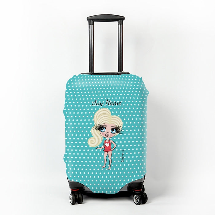 ClaireaBella Girls Polka Dot Suitcase Cover - Image 1