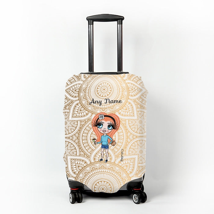 ClaireaBella Girls Golden Lace Suitcase Cover - Image 1