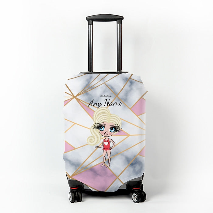 ClaireaBella Girls Geo Suitcase Cover - Image 1