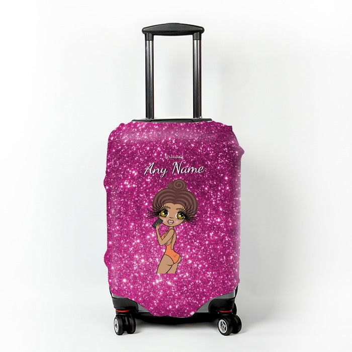 ClaireaBella Selfie Glitter Effect Suitcase Cover - Image 1