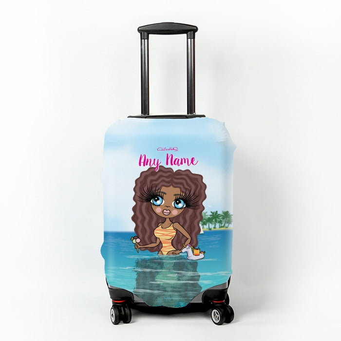 ClaireaBella Seaside Cocktails Suitcase Cover - Image 1