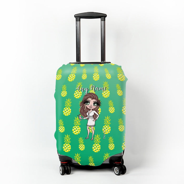 ClaireaBella Pineapple Print Suitcase Cover - Image 1