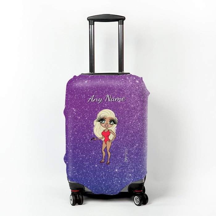 ClaireaBella Ombre Glitter Effect Suitcase Cover - Image 1