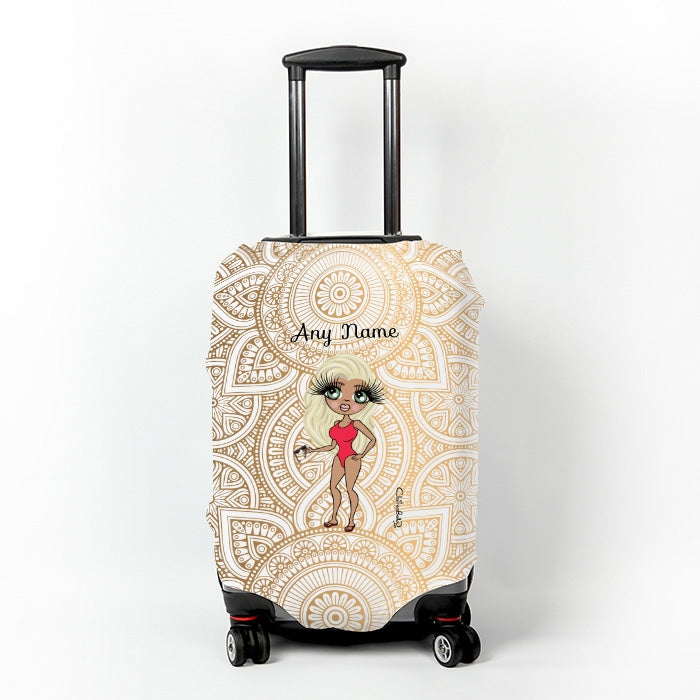 ClaireaBella Golden Lace Suitcase Cover - Image 1