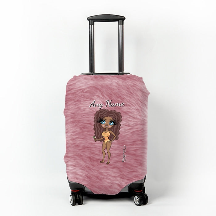ClaireaBella Fur Effect Suitcase Cover - Image 1