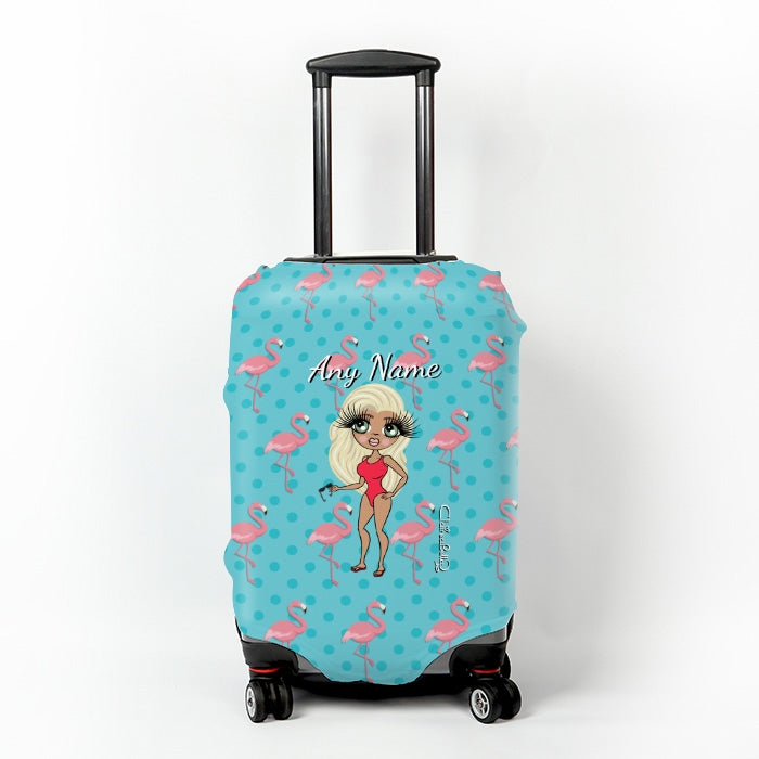 ClaireaBella Flamingo Print Suitcase Cover - Image 1