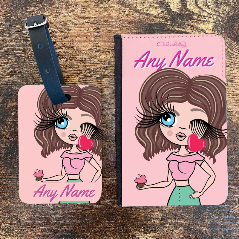 ClaireaBella Personalised Close Up Passport Cover & Luggage Tag Bundle - Image 1