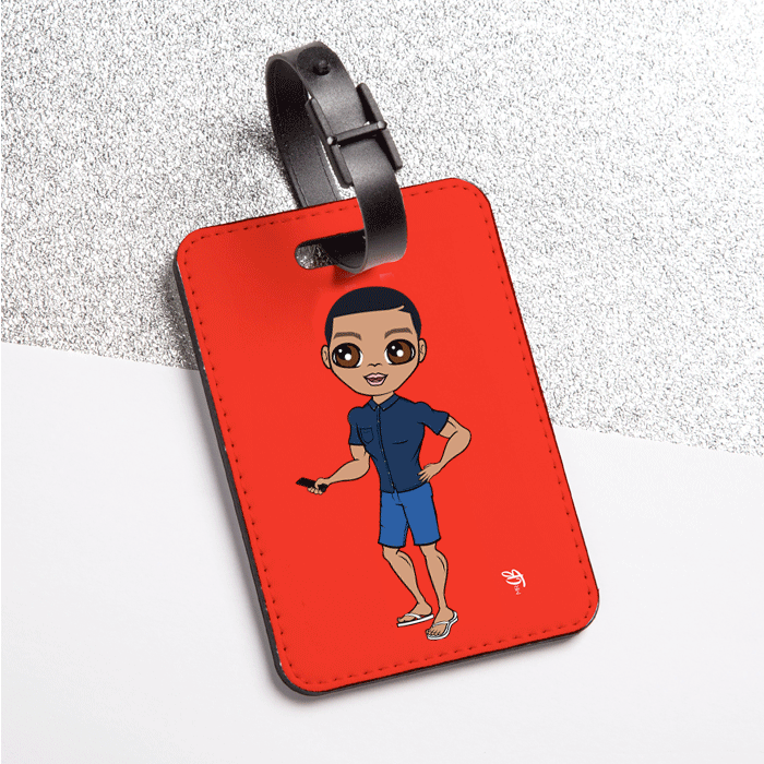 MrCB Red Bold Name Luggage Tag
