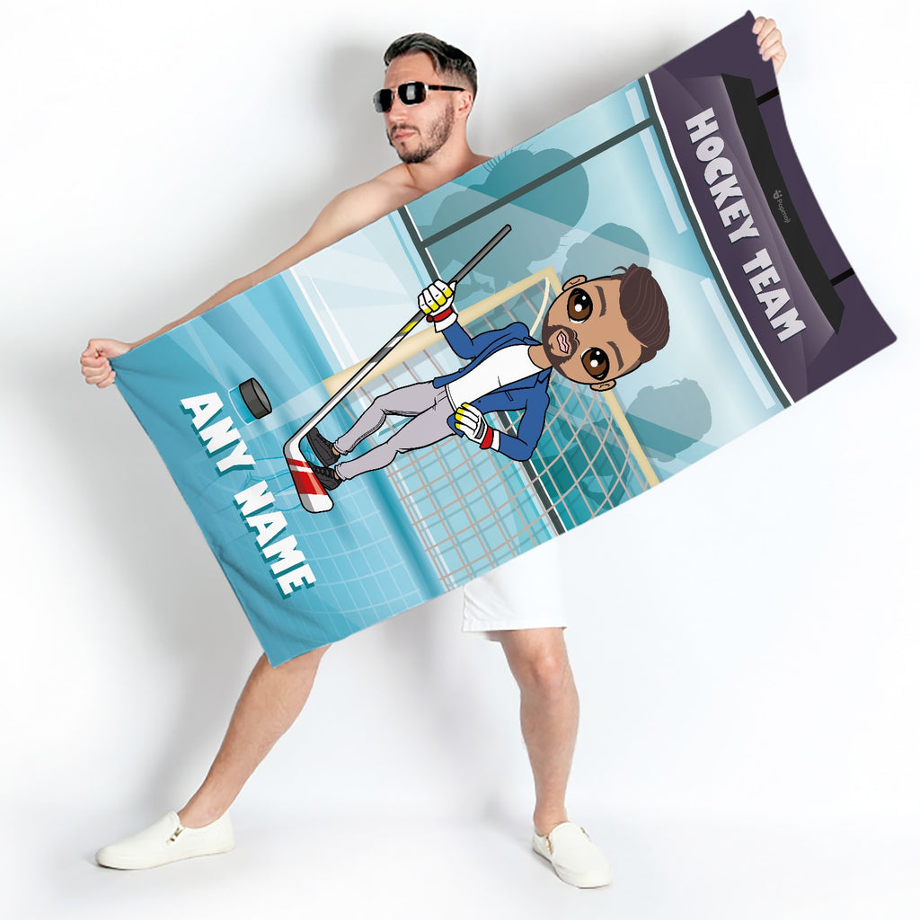MrCB Ice Hockey Beach Towel