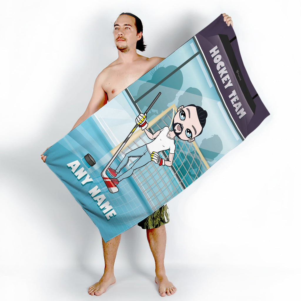 MrCB Ice Hockey Beach Towel