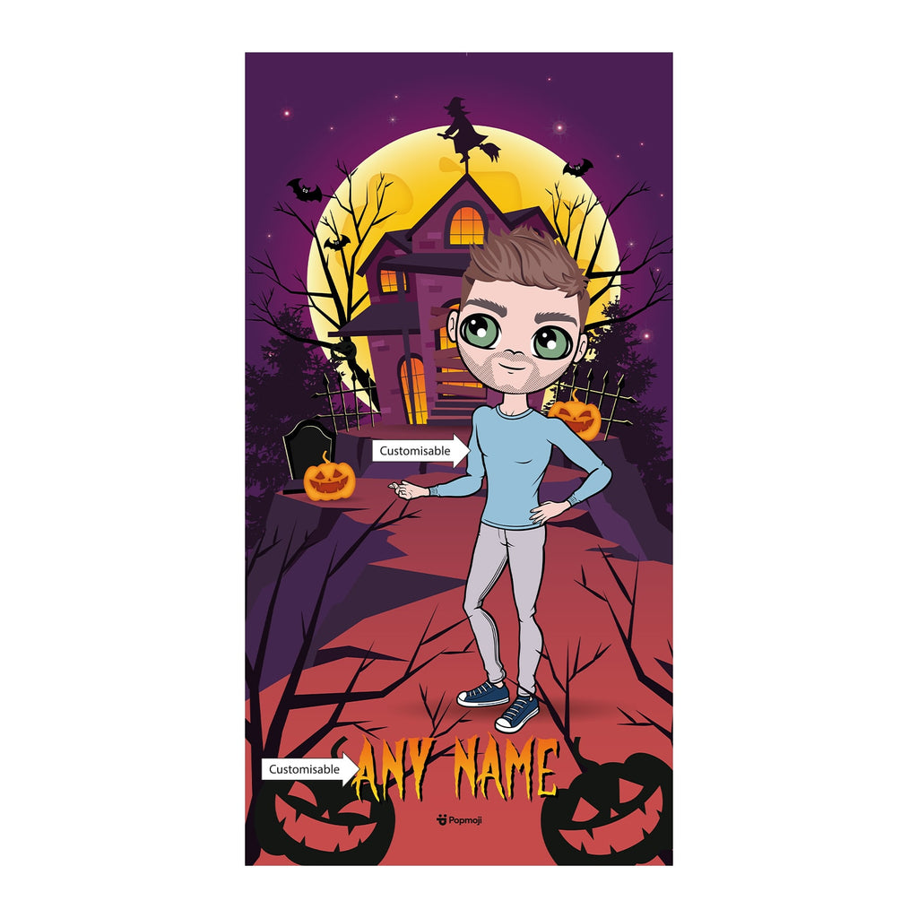 MrCB Haunted House Beach Towel