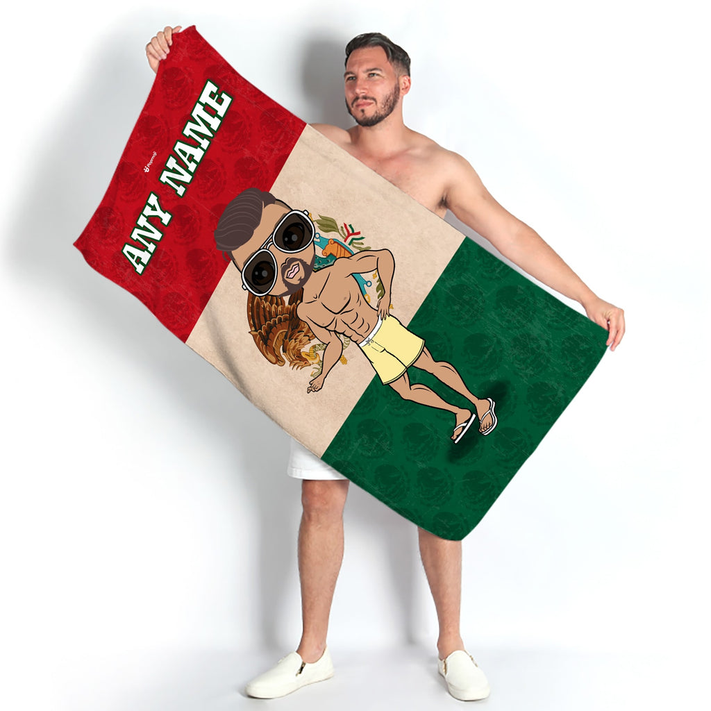 MrCB Mexico Flag Beach Towel