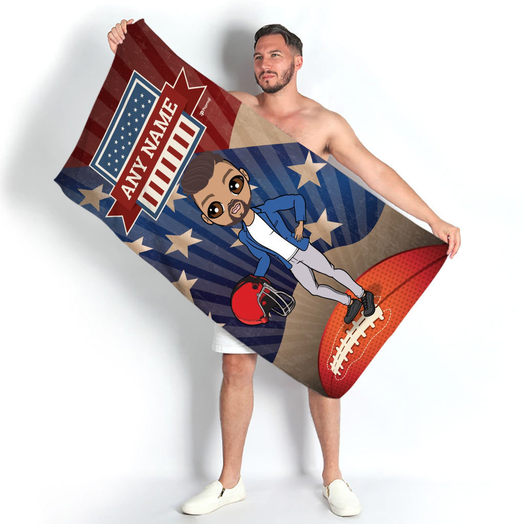 MrCB American Football Beach Towel