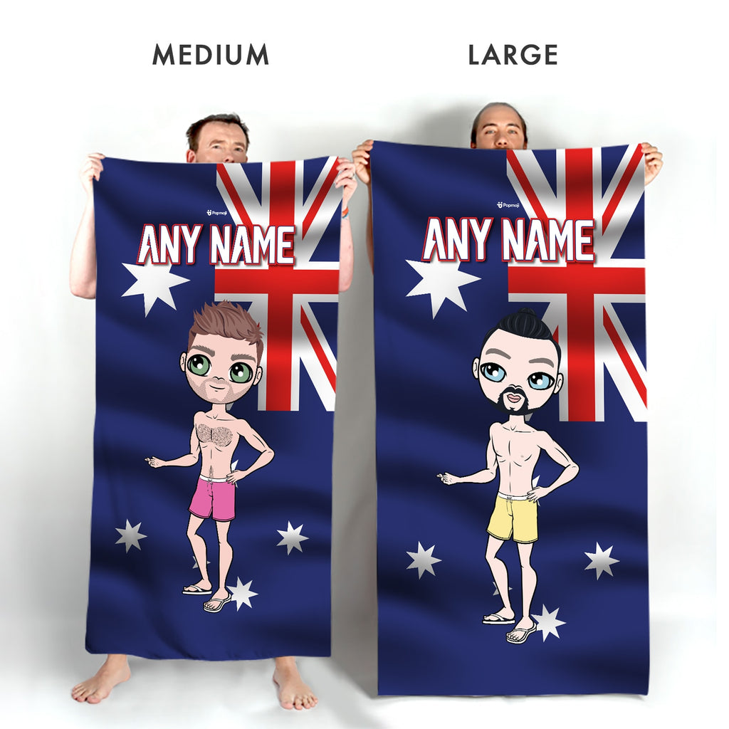 MrCB Australia Flag Beach Towel