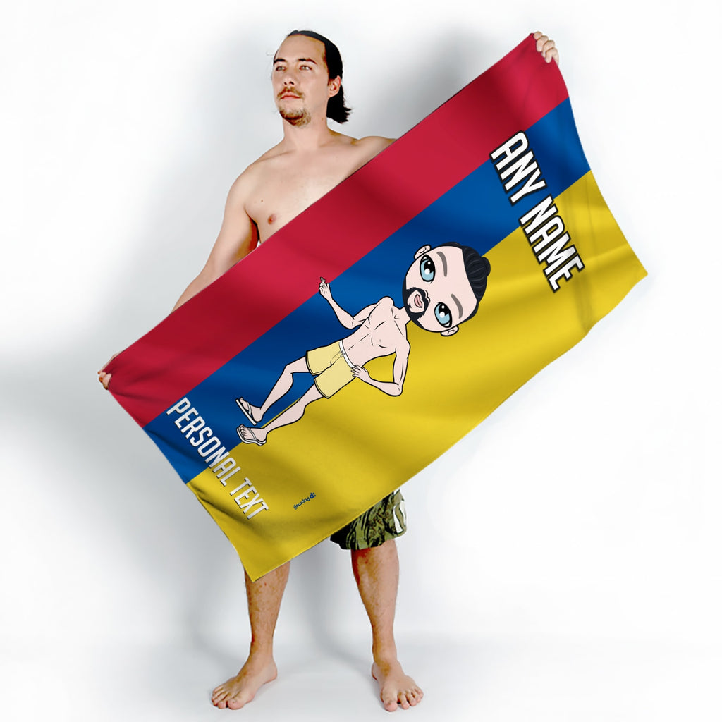 MrCB Columbian Flag Beach Towel