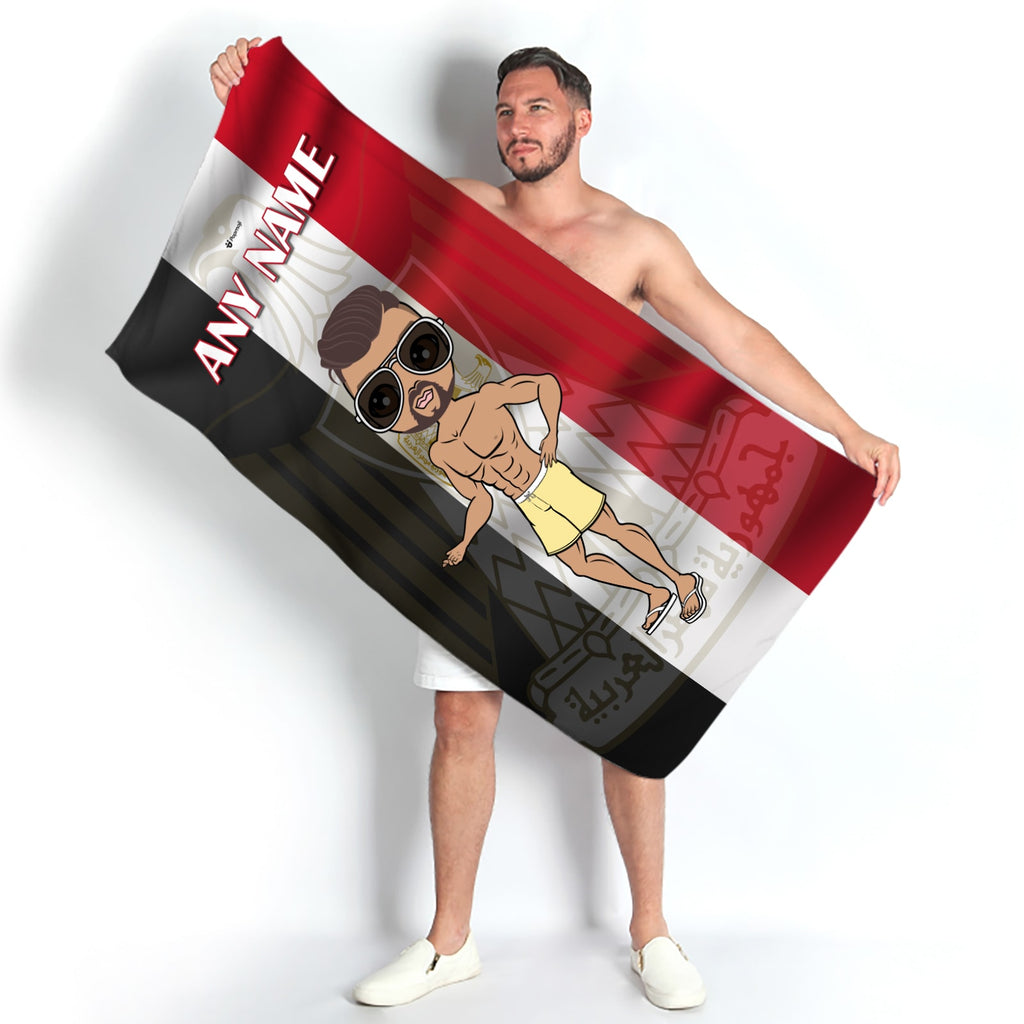 MrCB Egypt Flag Beach Towel