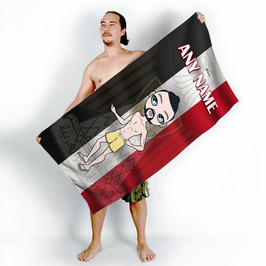 MrCB Egypt Flag Beach Towel
