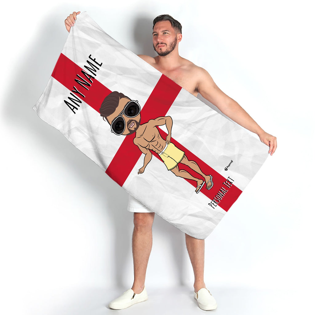 MrCB England Flag Beach Towel