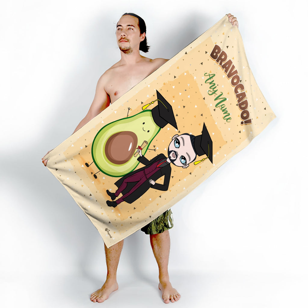 MrCB Graduation Bravocado Beach Towel