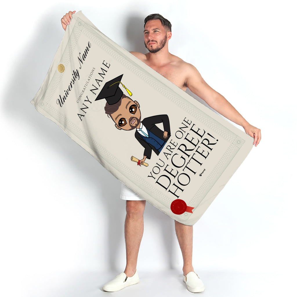 MrCB Graduation One Degree Hotter Beach Towel