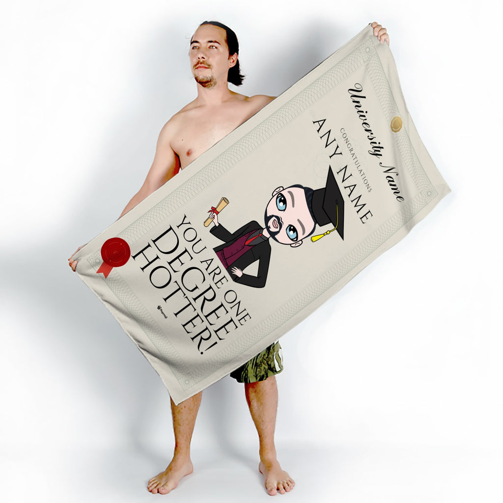MrCB Graduation One Degree Hotter Beach Towel