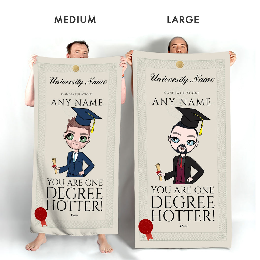 MrCB Graduation One Degree Hotter Beach Towel